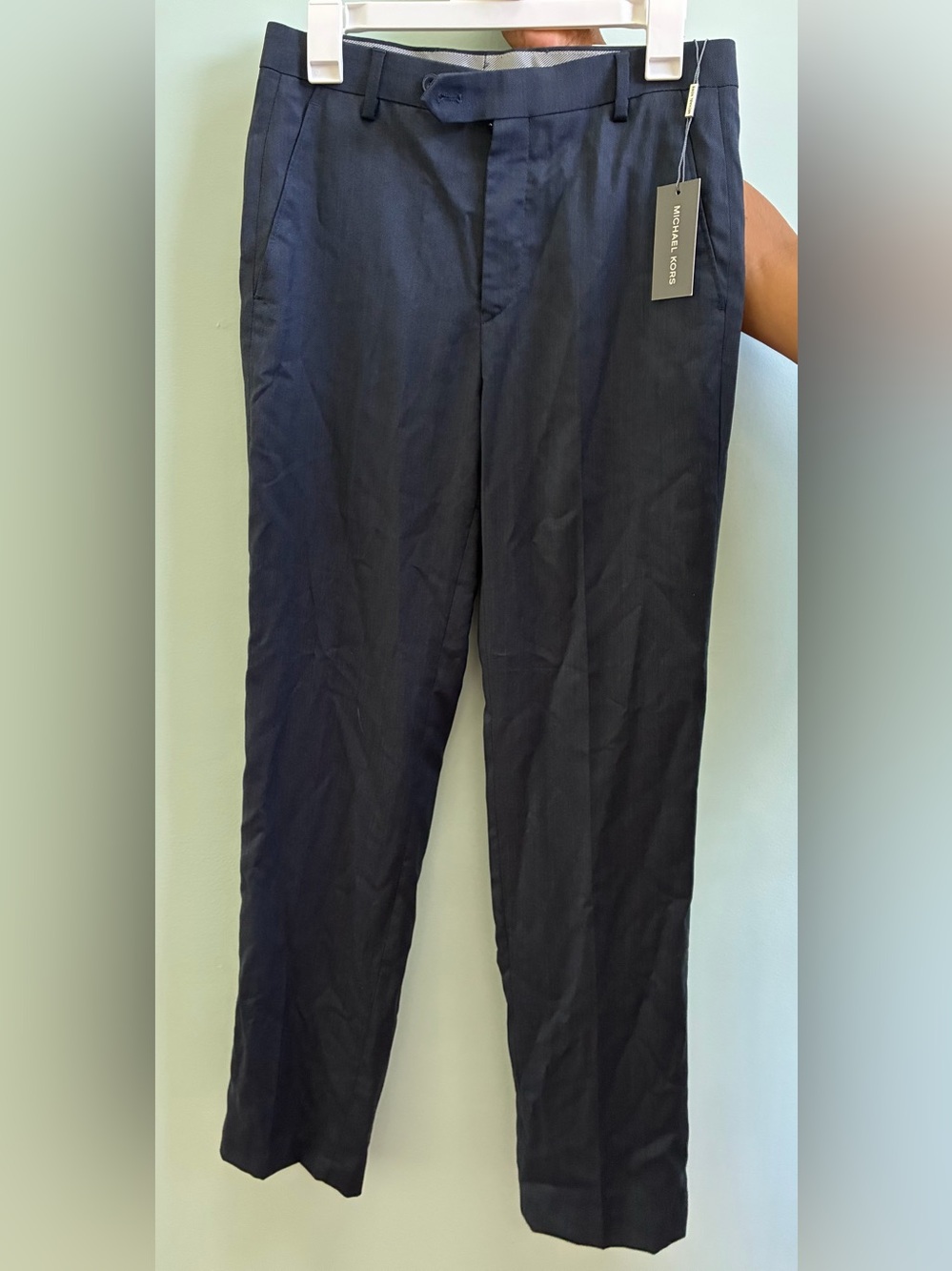 Michael Kors Men's Dark Navy Dress Trousers